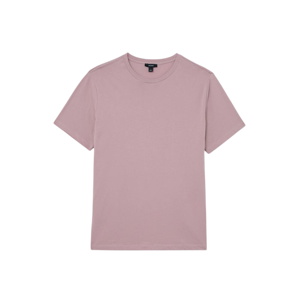 REISS Bless Marl Cotton Crew-Neck Tailored-Fit T-Shirt in Dusty Rose